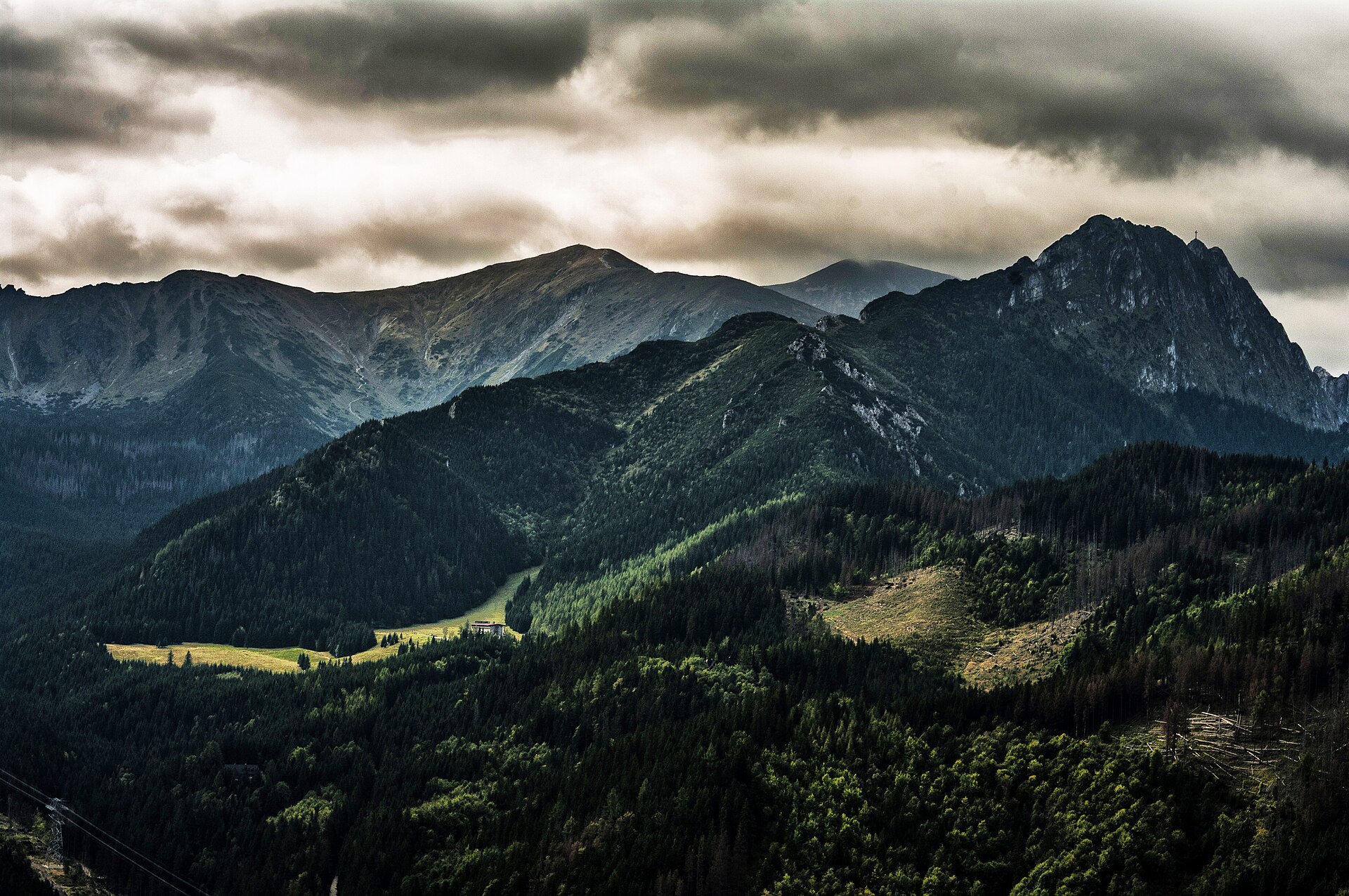 Giewont and the Tatra ridge above Zakopane