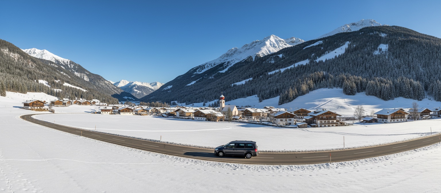 Munich Airport to Westendorf scenic route